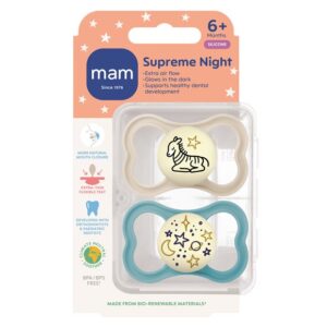 MAM Supreme Night Nuggi Sil 6-16m 2 Stk