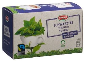 MORGA Schwarztee m/H Bio Fairtrade KnospBtl 20 Stk