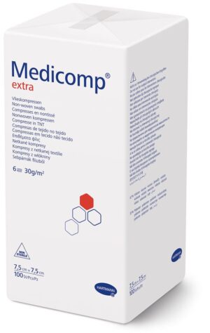 MEDICOMP Extra 6 fach S30 7.5x7.5cm unsBtl 100 Stk