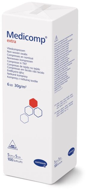 MEDICOMP Extra 6 fach S30 5x5cm unster Btl 100 Stk