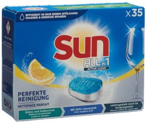 SUN All-in-1 Active Clean Tabs Lemon    Box 35 Stk