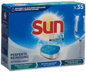 SUN All-in-1 Active Clean Tabs Regular  Box 35 Stk