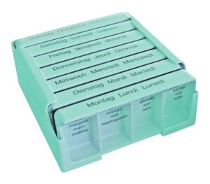 MEDI-7 Medikamentendosierer 7 Tage D/F/I türkis