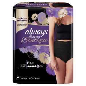 ALWAYS Discreet Boutique Inkont Pants L schw 8 Stk