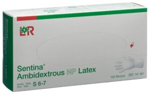 SENTINA Handschuhe S Latex                 100 Stk