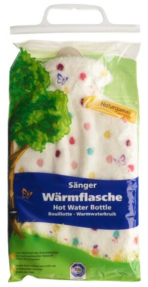 SANGER Wärmflasche Naturkau Plüschb 2l Punk weiss