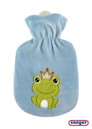 SANGER Wärmflasche Naturkau Velourb 0.8l Froschkön