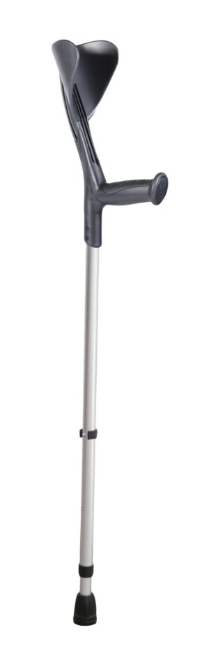 HERDEGEN Krücke 130kg alu/schw Hartgriff 1 Paar