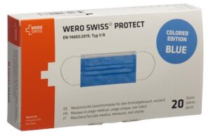 WERO SWISS Protect Maske Typ IIR blau   Box 20 Stk