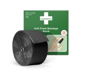 CEDERROTH Soft Foam Bandage 6cmx4.5m schwarzKarton