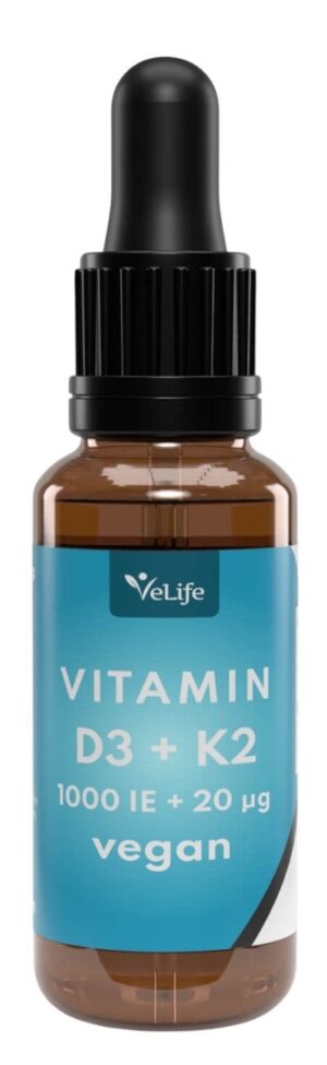 VELIFE Vitamin D3 K2 Tropfen vegan    Pip Fl 30 ml