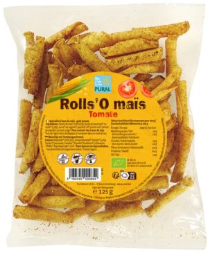 PURAL Mais Rolls Chips Tomate            Btl 125 g