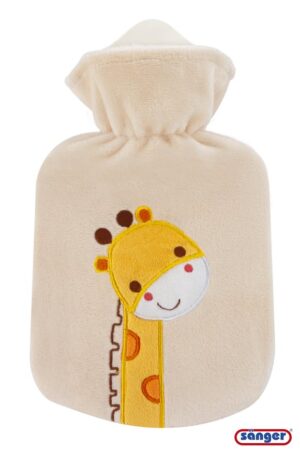 SANGER Wärmflasche Velourbezug 0.8l Giraffe
