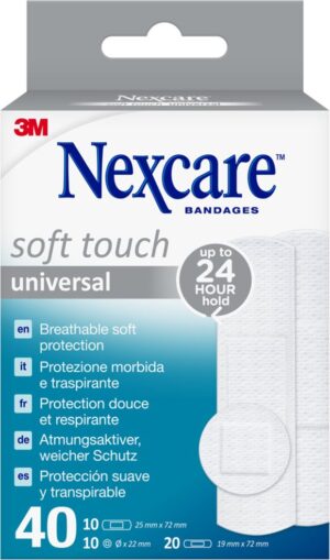 3M NEXCARE Soft Touch univer Pflast 3 Gröss 40 Stk