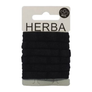 HERBA Ecofriendly Haarbinder Ø5cm schwarz    6 Stk