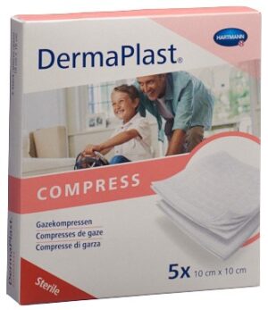 DERMAPLAST Kompressen 10x10cm 8-fach 5 2 Stk