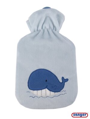 SANGER Wärmflasche Naturkau Velourb 0.8l Wal WaBtl