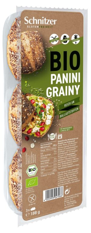 SCHNITZER Bio Panini Grainy              Btl 188 g