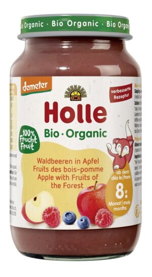 HOLLE Waldbeeren in Apfel Glas 220 g