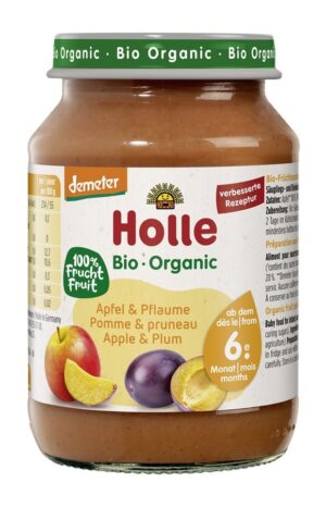 HOLLE Apfel & Pflaume Glas 190 g