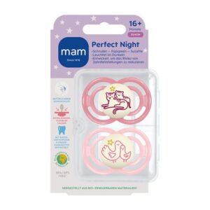 MAM Perfect Night Nuggi Sil 16-36m Girl 2 Stk