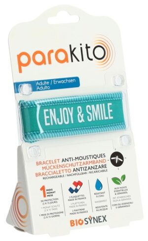 PARAKITO Armband Erwachsene Enjoy and Smile blau