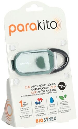 PARAKITO Clips für Kinderwagen Rucksack kaki