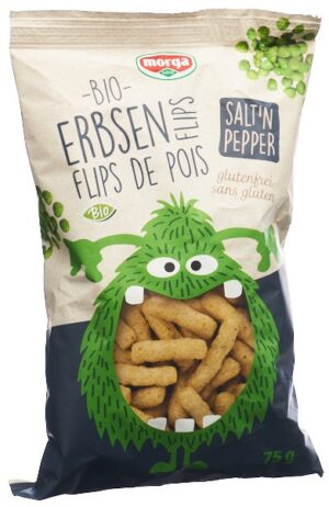 MORGA Erbsen Flips Salz&Pfeff Bio glutenfre   75 g