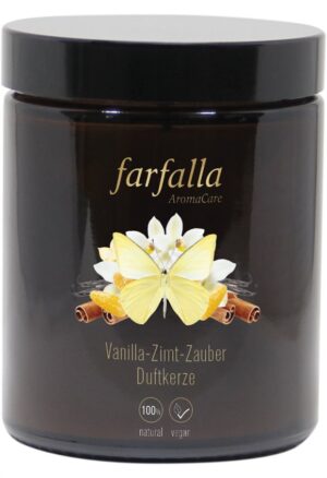 FARFALLA Aroma-Duftkerze Vanilla-Zimt-Zauber