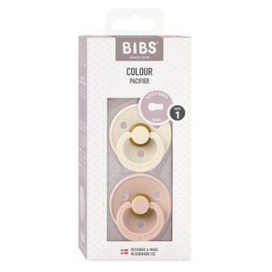 BIBS Colour Latex Round 0-6m ivory blush     2 Stk