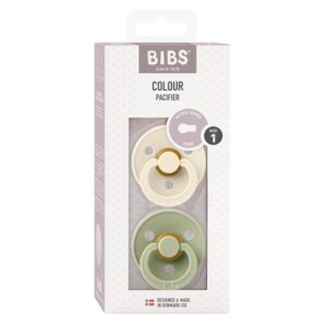 BIBS Colour Latex Round 0-6m ivory sage      2 Stk