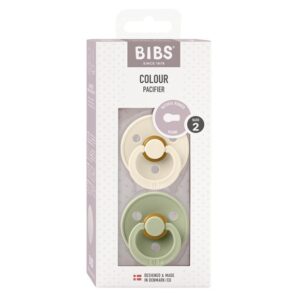 BIBS Colour Latex Round 6-12m ivory sage 2 Stk
