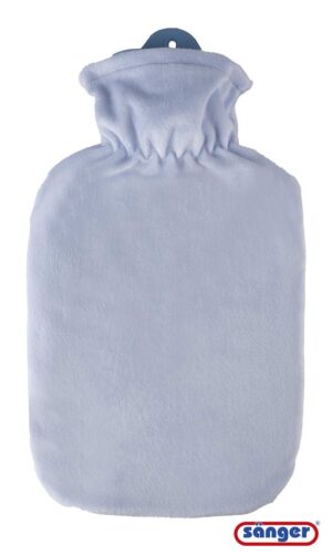 SANGER Wärmflasche Flauschbezug 2l blau pastell