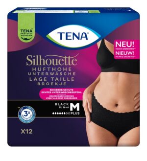 TENA Silhouette Plus M 75-100cm black 12 Stk