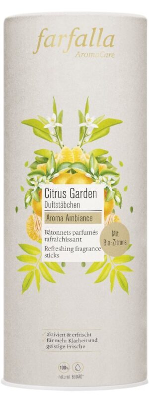 FARFALLA Duftstäbchen Citrus Garden  Glasfl 150 ml