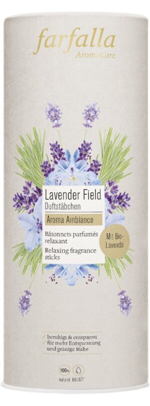 FARFALLA Duftstäbchen Lavender Field Glasfl 150 ml