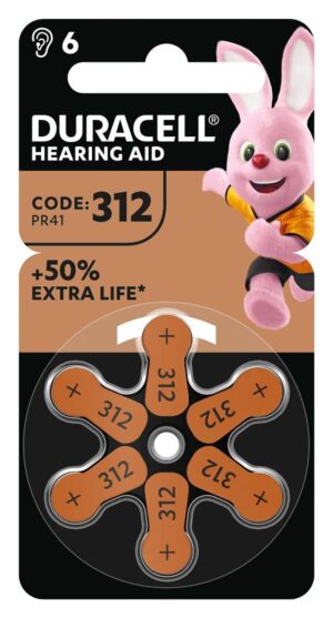 DURACELL Batt EasyTab 312 Zinc Air D6 1Blist 6 Stk