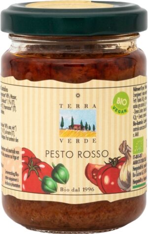 TERRA VERDE Pesto Rosso Condim ContadinoGlas 130 g