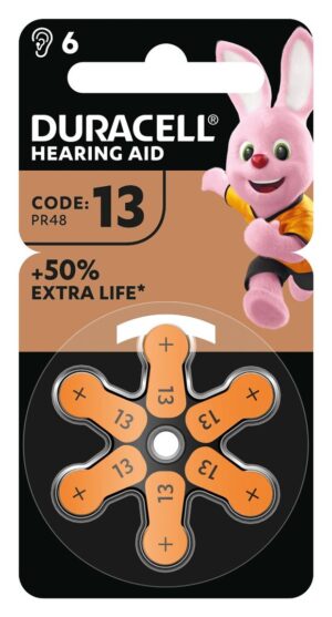 DURACELL Batt EasyTab 13 Zinc Air D6 1.Blist 6 Stk