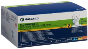 HALYARD Mask Fluidshield 2 Visier IIR Schl 25 Stk