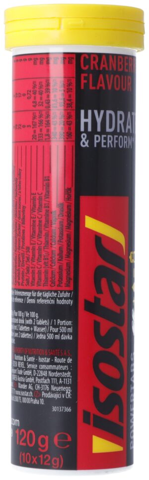 ISOSTAR Power Tabs Brausetabl Cranberry     10 Stk