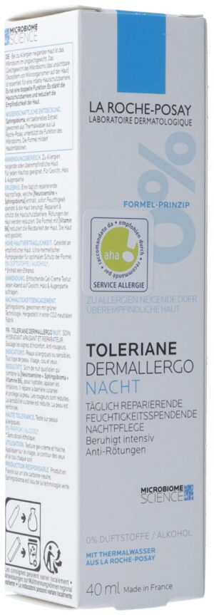 ROCHE POSAY Toleriane Dermallergo Nacht Disp 40 ml