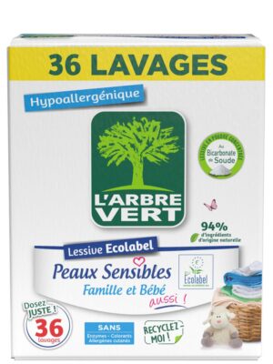 L'ARBRE VERT Öko Waschmittel Plv emKartont1.800 kg