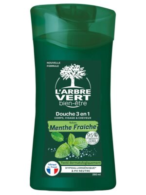 L'ARBRE VERT Duschcreme 3in1 Mann Minze  Fl 260 ml