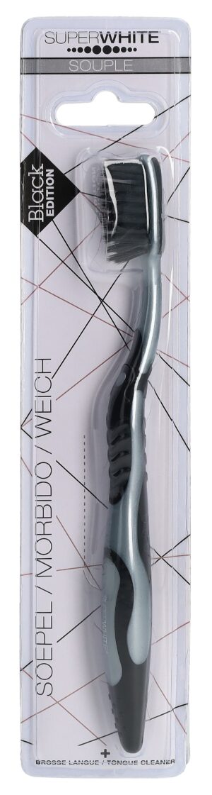 SUPERWHITE Zahnbuerste Black Edition weich