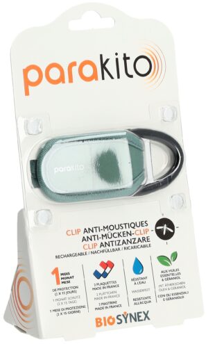 PARAKITO Clips für Kinderwagen Rucksack kaki
