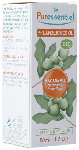 PURESSENTIEL Pflanzenoel Macademia Bio 50 ml