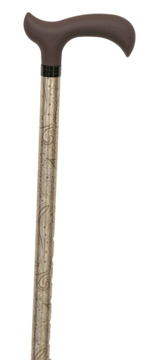 HERDEGEN Metallstock Paisley 72-94cm beige Derby