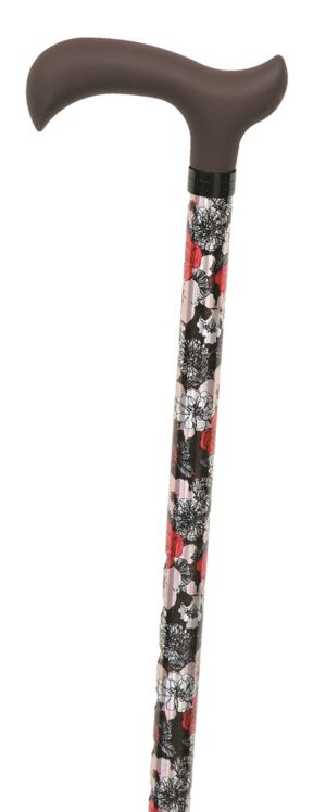 HERDEGEN Metallstock Flowers 72-94cm Derby