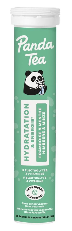 PANDA TEA Hydratation Brausetabl Himb&MinDs 20 Stk